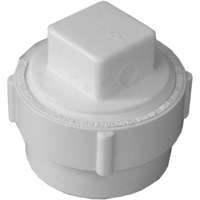 CANPLAS 193702AS Cleanout Body with Threaded Plug, 2 in, Spigot x FNPT, PVC, White