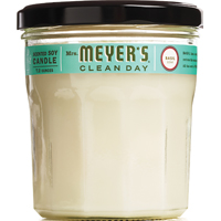 Mrs. Meyer's 44116 Soy Candle, Basil Scent Fragrance, Creamy Candle, 35 hr Burning
