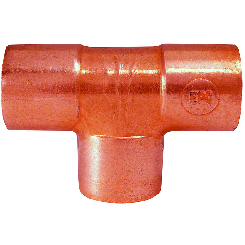 EPC 111 Series 32910 Pipe Tee, 1-1/2 in, Sweat, Copper