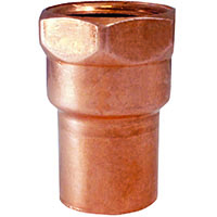 EPC 103 Series 30170 Pipe Adapter, 1-1/4 in, Sweat x FNPT, Copper