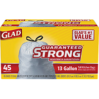 Great Value Strong Flex 13-Gallon Drawstring Tall Kitchen Trash Bags,  Island Oasis, 40 Count 