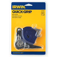 IRWIN 226100 Band Clamp, 350 lb Clamping, 14 in Max Opening Size, 1 in D Throat, Nylon Body, Blue/Si