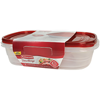 Rubbermaid 1787832 Food Container Set, 1 gal Capacity, Plastic, Clear - 2 Pack