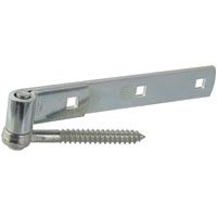 National Hardware N129-726 Screw Hook/Strap Hinge, 0.22 in Thick Leaf, Steel, Zinc, 150 lb