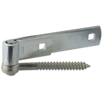 National Hardware N130-005 Screw Hook/Strap Hinge, 0.19 in Thick Leaf, Steel, Zinc, 100 lb
