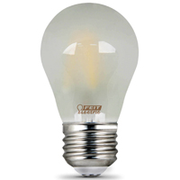 Feit Electric BPA1540/F/827/LED LED Lamp, General Purpose, A15 Lamp, 40 W Equivalent, E26 Lamp Base,