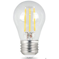 Feit Electric BPA1560/850/LED/2 LED Lamp, Globe, A15 Lamp, 60 W Equivalent, E26 Lamp Base, Dimmable,