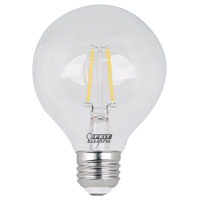 Feit Electric BPG2560/827/LED/CAN LED Bulb, Globe, G25 Lamp, 60 W Equivalent, E26 Lamp Base, Dimmabl