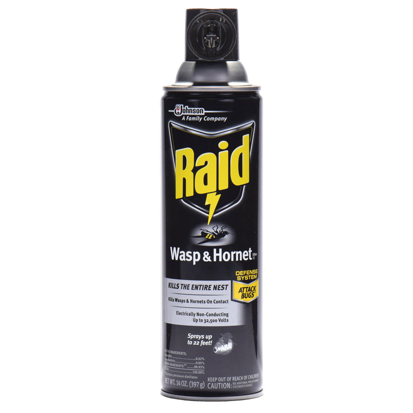 RAID 01353 Wasp and Hornet Killer, Gas, Spray Application, 14 oz Aerosol Can