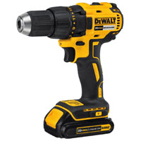 DeWALT DCD777C2 Drill/Driver Kit, Kit, 20 V Battery, 1/2 in Chuck, Ratcheting Chuck, Battery Include