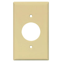 Eaton Wiring Devices PJ7LA Outlet Wallplate, 4.88 in L, 3.13 in W, Mid, 1 -Gang, Polycarbonate, Ligh