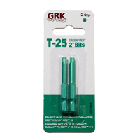 GRK Fasteners 87443 Drive Bit, T25 Drive, Star Drive, 2 in L, Metal
