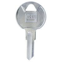 HY-KO 11010TM7 Key Blank, Brass, Nickel-Plated, For: Trimark TM7 Locks - 10 Pack