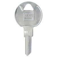 HY-KO 11010TM8 Key Blank, Brass, Nickel-Plated, For: Trimark TM8 Locks - 10 Pack