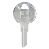 HY-KO 11010TM9 Key Blank, Brass, Nickel-Plated, For: Trimark TM9 Locks - 10 Pack