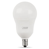 Feit Electric BPA1540C/950CA/2 LED Bulb, General Purpose, A15 Lamp, 40 W Equivalent, E12 Lamp Base,