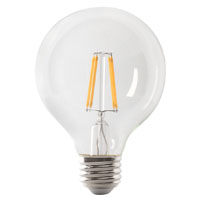 Feit Electric BPG2560W/927CA/FIL LED Bulb, Globe, G25 Lamp, 60 W Equivalent, E26 Lamp Base, Dimmable