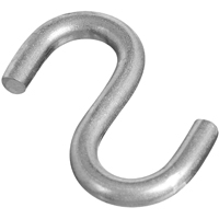 National Hardware N197-186 S-Hook, 55 lb Working Load, 0.81 in Dia Wire, Stainless Steel