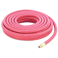 ABBOTT RUBBER 1010-03825-50-4MM Quick-Connect Air Hose, 3/8 in ID, MNPT, EPDM Rubber, Red