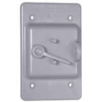 BELL PTC100GY Toggle Switch Cover, 1.88 in L, 3 in W, 1 -Gang, Polycarbonate, Gray