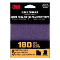 3M 27367 Clip-On Sheet, 3 in W, 3 in L, 180 Grit, Fine, Aluminum Oxide/Ceramic Abrasive, Cloth Backi
