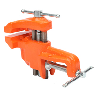 PONY 13025 Light-Duty Vise, 2-1/2 in Jaw Opening, 3 in W Jaw, 1-1/2 in D Throat, Cast Iron, Clamp-On