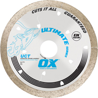 OX Ultimate UCT OX-UCT-7 Diamond Blade, 7 in Dia, 5/8 in Arbor, Continuous Rim