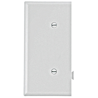 Eaton Cooper Wiring STE14W Wallplate, 2-9/16 in L, 4.84 in W, 1 -Gang, Polycarbonate, White, High-Gl