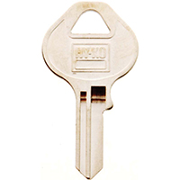 HY-KO 11010M13 Key Blank, Brass, Nickel, For: Master Locks and Padlocks - 10 Pack