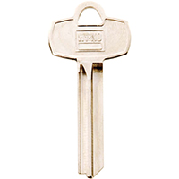 HY-KO 11010BE2 Key Blank, Brass, Nickel, For: Best Cabinet, House Locks and Padlocks - 10 Pack