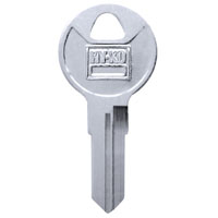 HY-KO 11010BAU3 Key Blank, Brass, Nickel-Plated, For: Bauer BAU3 Locks - 10 Pack