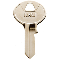 HY-KO 11010VR3 Key Blank, Brass, Nickel, For: Viro Cabinet, House Locks and Padlocks - 10 Pack
