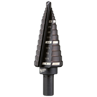 Milwaukee 48-89-9208 Step Drill Bit, 1/2 to 1 in Dia, 3-17/64 in OAL, #8, Straight Flute, 2-Flute, 3