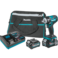 Makita XGT Series GWT05D Impact Wrench Kit with Detent Anvil, Battery Included, 40 V, 2.5 Ah, 1/2 in