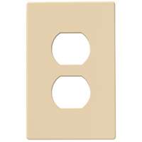 Eaton Wiring Devices PJS8V Wallplate, 4-1/2 in L, 2-3/4 in W, 1 -Gang, Polycarbonate, Ivory, High-Gl