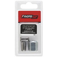 ROTOZIP CN1 Collets and Nut Kit, Quick-Change, For: All Rotozip Spiral Saw Tools and Drywall Routers