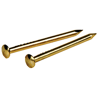 HILLMAN 122618 Escutcheon Pin, 1/2 in L, Steel, Brass - 6 Pack