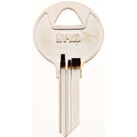 HY-KO 11010RO4 Key Blank, Brass, Nickel, For: National Cabinet Locks - 10 Pack
