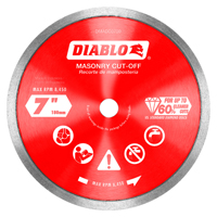 Diablo DMADC0700 Diamond Saw Blade, 7 in Dia, Continuous Rim