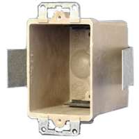 fiberglassBOX 9361-ESK Switch/Outlet Box, 1 -Gang, 2 -Outlet, 4 -Knockout, Fiberglass/Polyester, Off