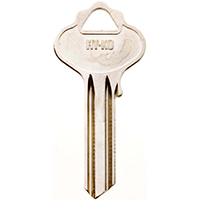 HY-KO 11010IN35 Key Blank, Brass, Nickel, For: ILCO Cabinet, House Locks and Padlocks - 10 Pack