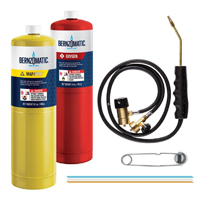 BernzOmatic WK5500KC Brazing Torch Kit MAPP, Oxygen, Manual Igniter, Brass, 10-Piece - 2 Pack