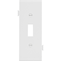 Eaton Wiring Devices STC1W Wallplate, 4-7/8 in L, 3.12 in W, 1 -Gang, Polycarbonate, White, High-Glo