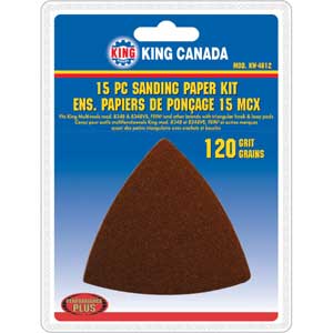 KING CANADA Tools KW-4812 Sanding Paper Kit, 120 Grit