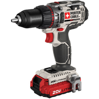 PORTER-CABLE PCCK600LB Drill/Driver Kit, Battery Included, 20 V, 1/2 in Chuck, Keyless Chuck