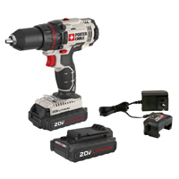 PORTER-CABLE PCC601LB Drill/Driver Kit, Battery Included, 20 V, 1/2 in Chuck, Keyless Chuck