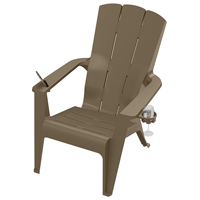 Gracious Living Contour Adirondack 11800-20 Chair, Resin Seat, Resin Frame, Woodland Brown Frame