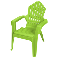 Gracious Living Kiddie Adirondack 11346-20PDQ Chair, Resin Seat, Resin Frame, Tender Shoots Green Fr
