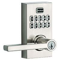 Kwikset SmartCode 917 99170-003 Smart Lock, Grade AAA Grade, Keyless Key, Metal, Satin Nickel, Lever
