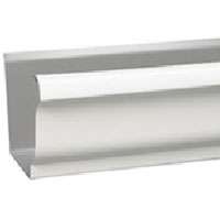 Amerimax 2600600120 Rain Gutter, 10 ft L, 5 in W, 0.185 Thick Material, Aluminum, White - 10 Pack